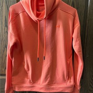 Under Armour Bold Coral tech Terry funnel neck Pullover